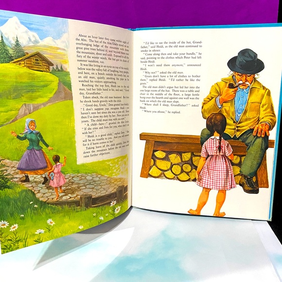 HEIDI STORY TIME VINTAGE 1983 HARDCOVER BOOK AN OLD FASHION STORY - Picture 6 of 12